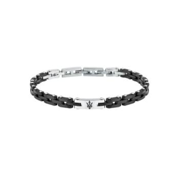PULSERA MASERATI DE ACERO Y CERAMICA NEGRA JM425ATZ64