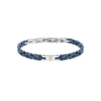PULSERA MASERATI DE ACERO Y CERAMICA AZUL JM425ATZ65