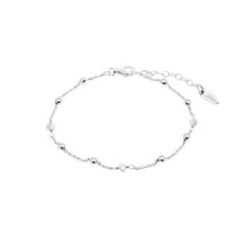 LOTUS SILVER BRACELET WITH SILVER BEADS AND CULTIVATED PEARLS LP3860-2/1