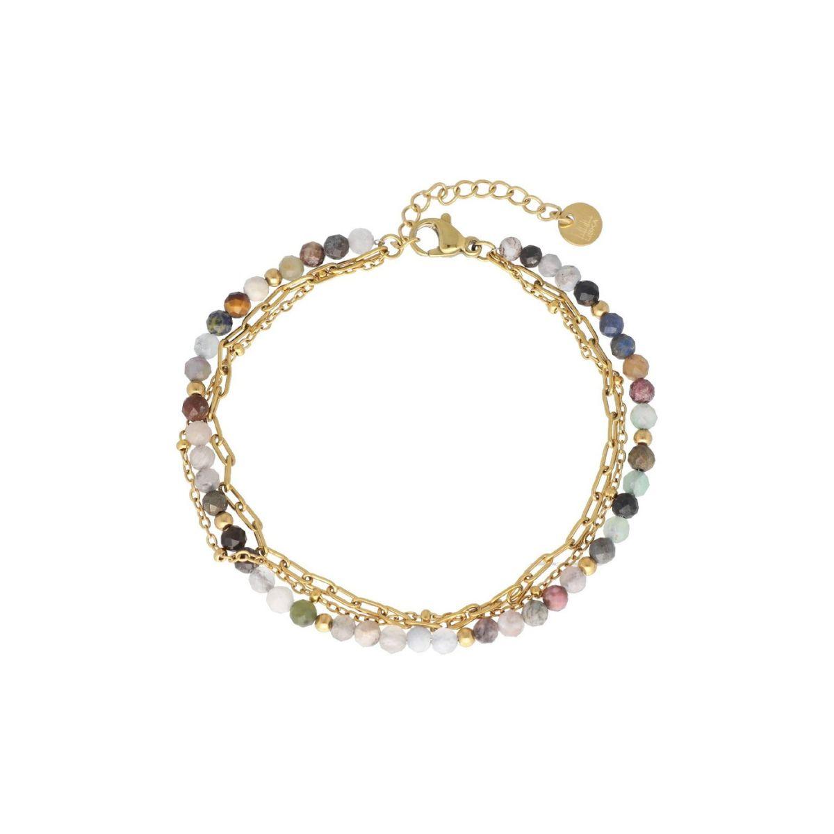 PULSERA LISKA DE ACERO Y TURMALINA SHA209BR