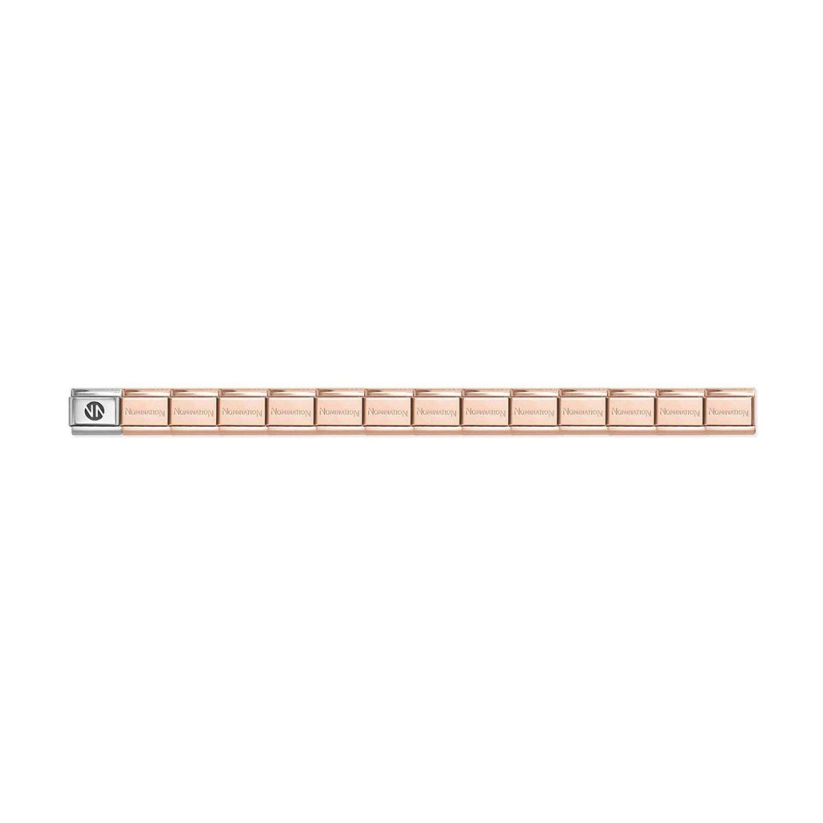 Pulsera base Nomination Composable original de acero y plata color rosa para añadir links