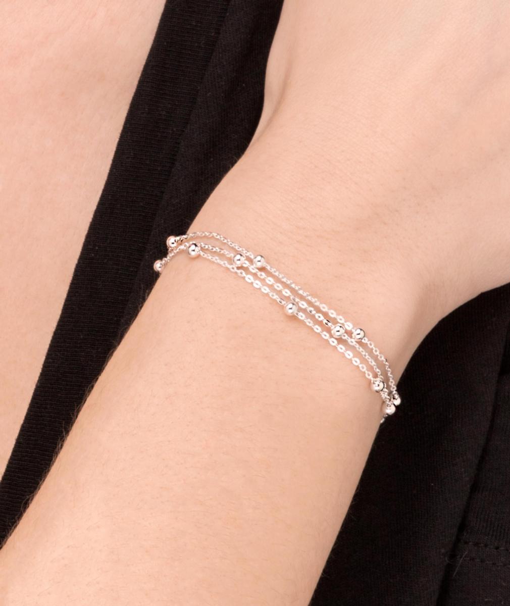 PULSERA VIDAL Y VIDAL DE PLATA DE LEY CON BOLITAS X1565416A