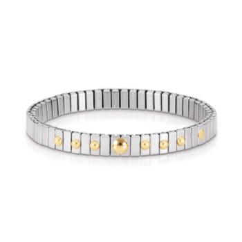 PULSERA NOMINATION EXTENSION DE ACERO Y ORO CON PUNTOS 042001 008
