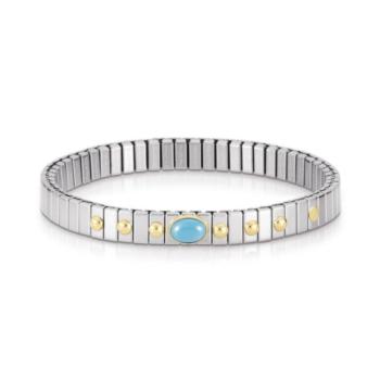 PULSERA NOMINATION EXTENSION DE ACERO, ORO Y TURQUESA BLAVA 042103/006