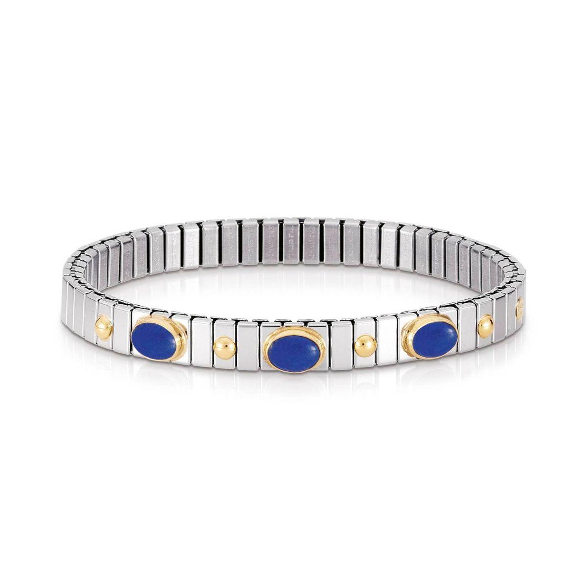 PULSERA NOMINATION EXTENSION DE ACERO, ORO Y LAPISLAZURI 042105 009