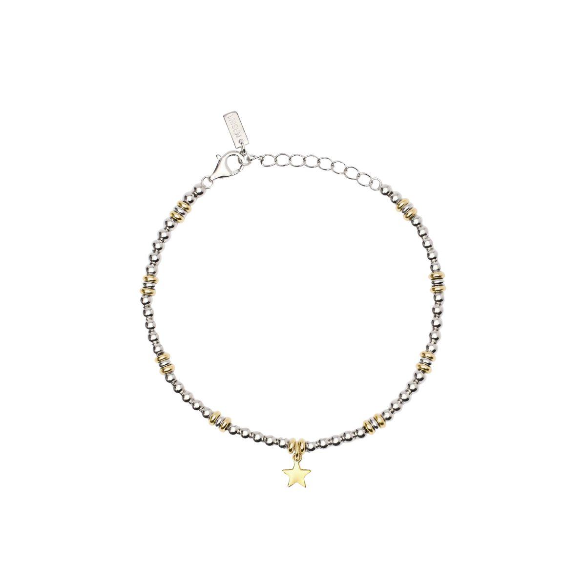 PULSERA MABINA DE PLATA BAÑADA EN ORO Y COLGANTE CENTRAL DE ESTRELLA 533840