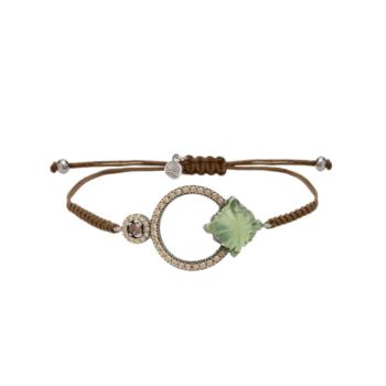 POLSERA SUNFIELD DE MACRAME AMB PEDRA DE QUARS POMA