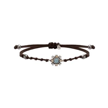POLSERA SUNFIELD DE MACRAME AMB PEDRA D'OPAL I ZIRCONIES