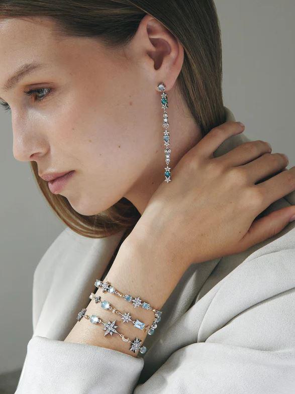 PULSERA DELCERRO DE PLATA Y CALCEDONIA 10771