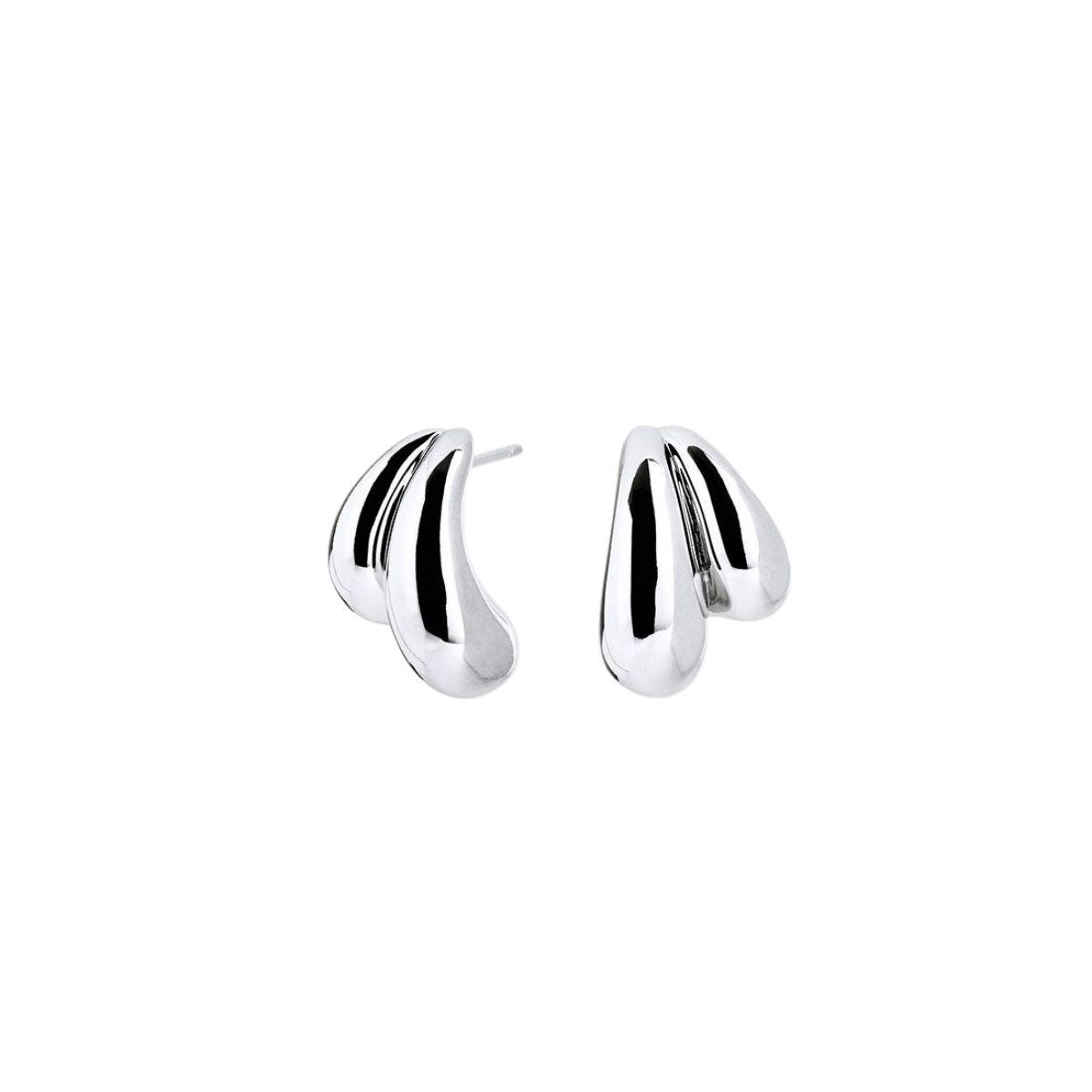 Vidal y Vidal Big Drop Silver-Plated Earring Q3865