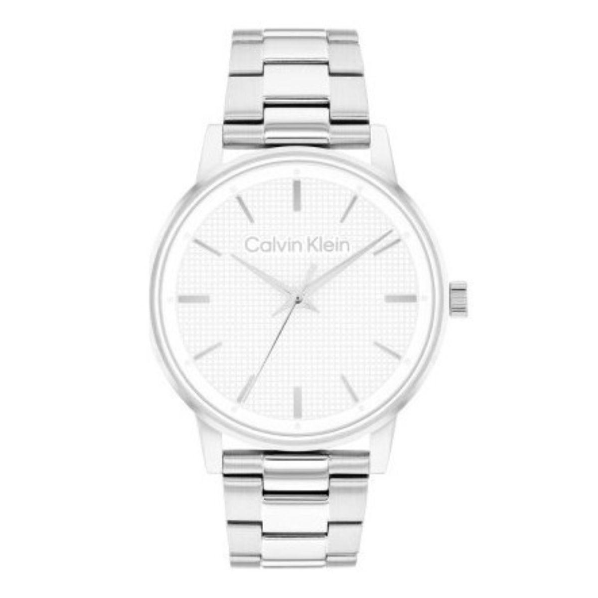 RELLOTGE CALVIN KLEIN LINKED EN COLOR PLATEJAT I ESFERA BLANCA 25200501