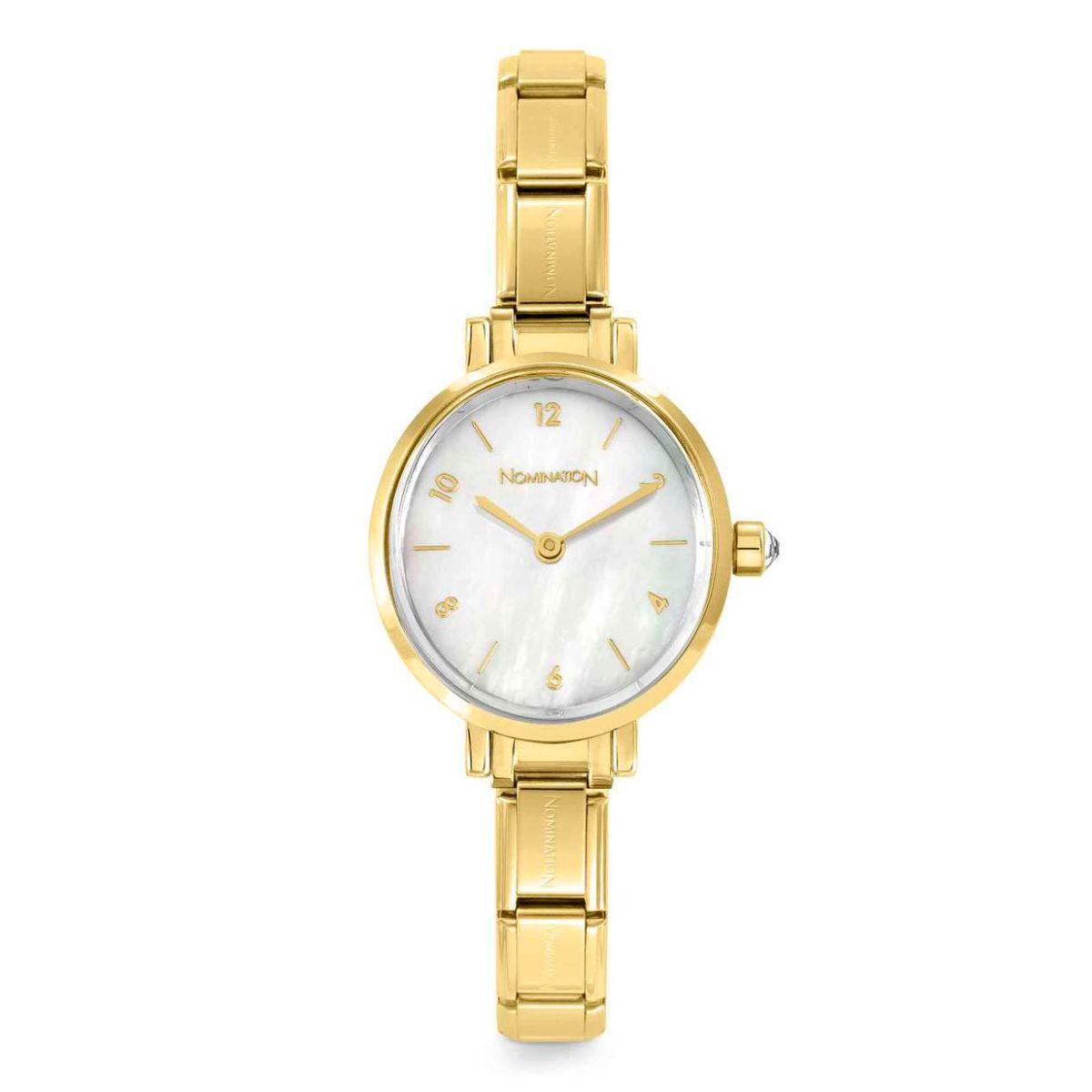 RELOJ NOMINATION TIME COLOR DORADO CON ESFERA MADREPERLA 076041 008