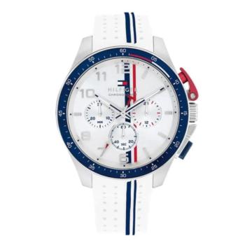 RELOJ TOMMY HILFIGER CRONOGRAFO BLANCO Y AZUL BANK 1792167