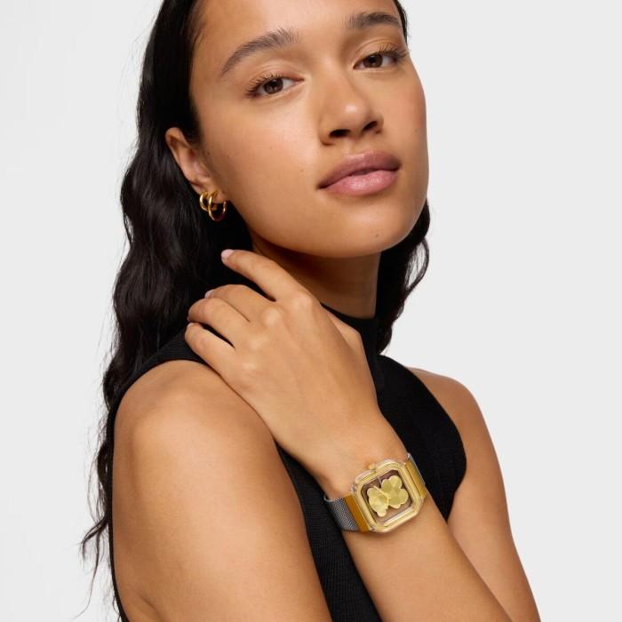 TOUS D-BEAR PARTY WATCH WITH TRANSPARENT CASE AND SILVER AND GOLD COLOR 3000143500