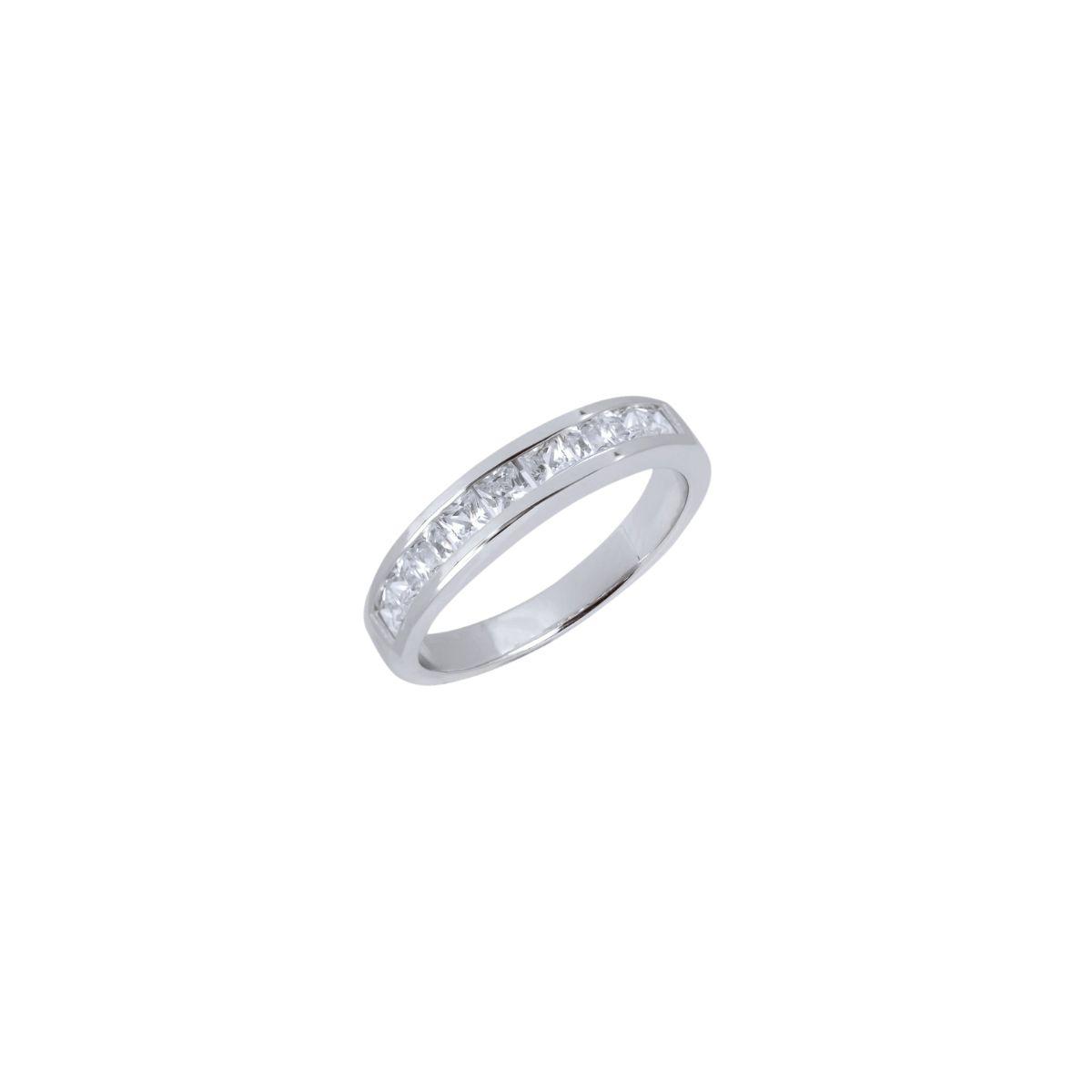 ANILLO VIDAL & VIDAL SIGNATURE DE PLATA 1/2 ALIANZA CIRCONITAS S60006R09A TALLA 20