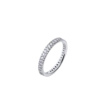 ANILLO VIDAL & VIDAL SIGNATURE DE PLATA ALIANZA ENTERA CON CIRCONITAS s60594r12 TALLA 12