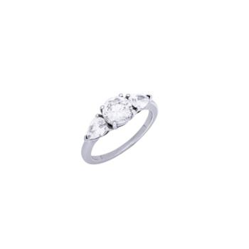 ANILLO VIDAL & VIDAL SIGNATURE DE PLATA CON 3 CIRCONITAS s60650r12 TALLA 12