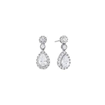 VIDAL & VIDAL PLATINUM-PLATED SILVER EARRINGS WITH ZIRCONIAS S60665E