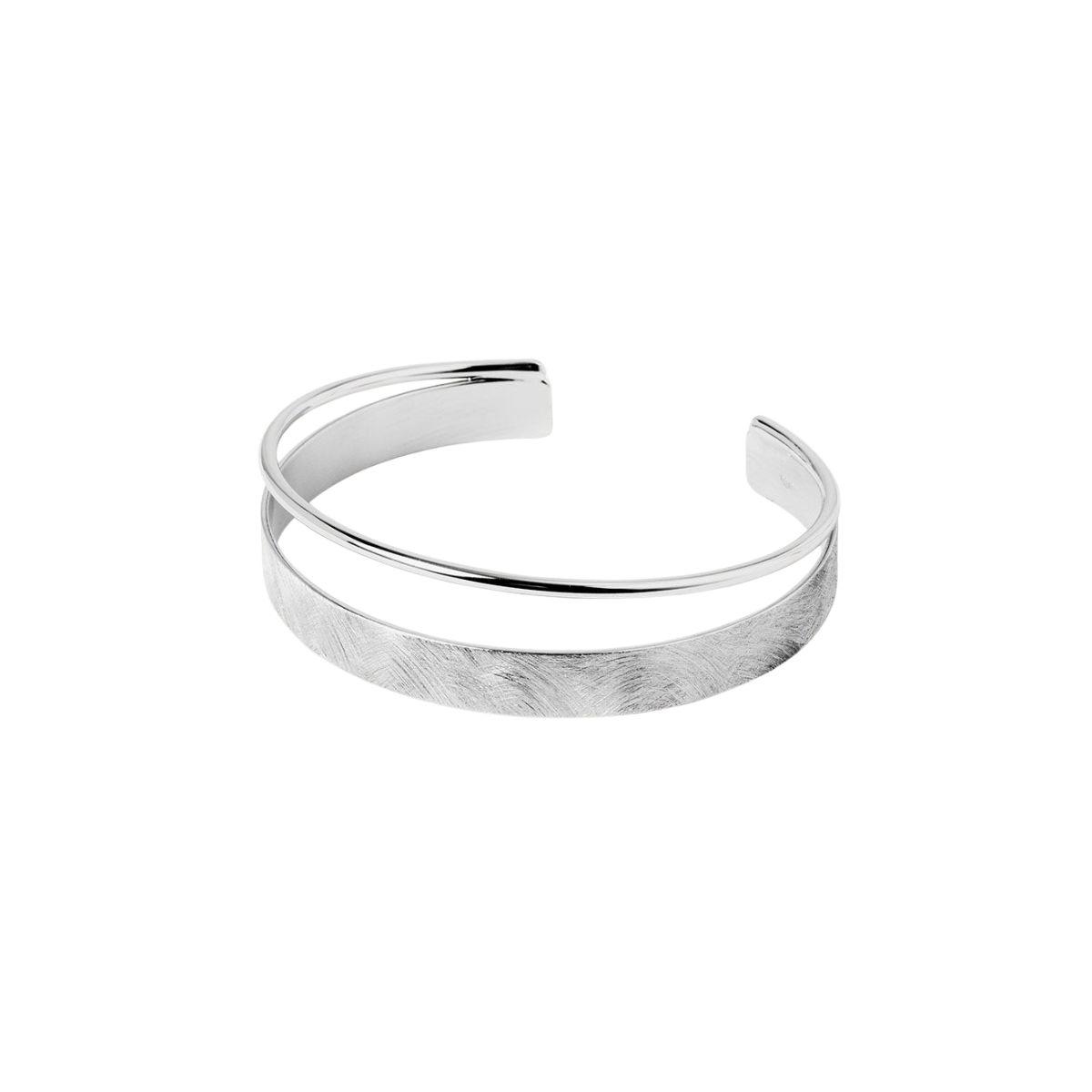 VIDAL Y VIDAL BRACELET PLATED IN RIGID SILVER WITH A SHINY AND STRIPED FINISH X27640