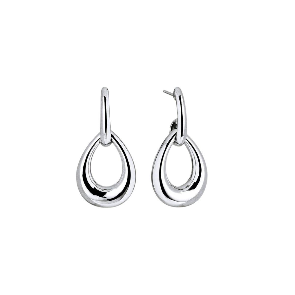 ARRACADES VIDAL I VIDAL BANYATS EN PLATA DOBLE CERCLE FORMA LLÀGRIMA x27980