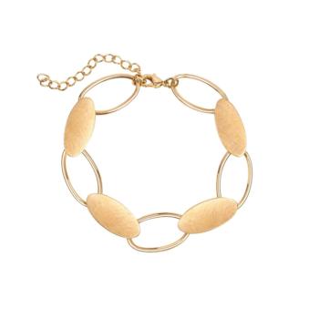 PULSERA ESLABONES VIDAL Y VIDAL BAÑO DE ORO EFECTO RALLADO X9585517