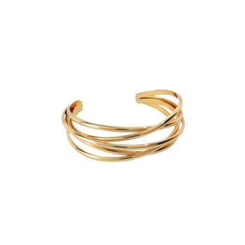 VIDAL Y VIDAL GOLD-PLATED RIGID BRACELET WITH SEVERAL STRIPS X97403